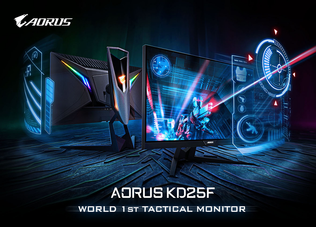 專為FPS玩家精心打造，戰術型電競螢幕AORUS KD25F華麗現身！