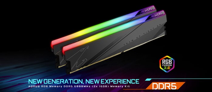 AORUS RGB DDR5 6000MHz 32GB記憶體套組 讓你的效能更璀璨